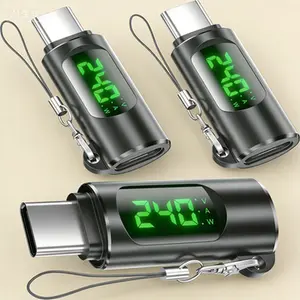 USB C Power Meter Tester with Digital Display (3 Pack) - Voltage Current Monitor, Type C Male to Female Extension Connector for MacBook, iPad, iPhone, Laptops & USB C Devices, Reusable LED Screen