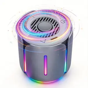 Interactive Spinning  Speaker with RGB Light - Metal Fingertip Gyro Desk Gadget, Portable LED Night Light Speaker, USB-C Rechargeable Mini  Speaker for Phone, Gaming Room & Office
