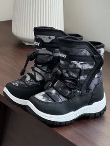Boys' Snow Boots Outdoor Shoes Fashionable Kids Footwear, Girls' Winter Boots, Unisex Snowshoes for Cold Weather, Winter Warm Boots