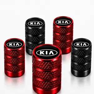 5Pcs Tire Valve Stem Caps with Kia Logo, Waterproof Leakproof Corrosion Resistant Wheel Air Valve Dust Covers, Easy Install Fit for Sportage Telluride Forte Seltos Soul Sorento Carnival K5 Sedan SUV Crossover Minivan Exterior Accessories