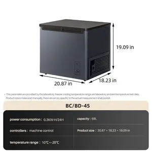 Snowflk 1.8Cu.ft / 3.5Cu.ft / 4.5Cu.ft Small Chest Freezer Inverter freezer Refrigertor multifunction mini freezer upright freezer  energy saving