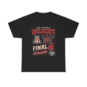 Arizona Wildcats Final Four 2026 Retro Basketball Fan Tee, Cotton Tee