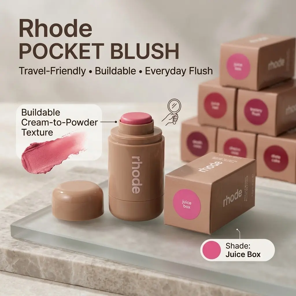 Travel-Friendly Pocket Blush - BuildableCheek Color for Everyday Makeup