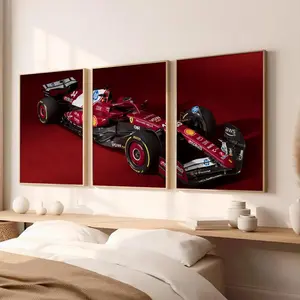 F1 F-Ferrari-SF-25 Painting Calligraphy Canvas Wall Art｜Gallery-Grade Waterproof Poster｜Fade-Resistant & Scratch-Proof｜Perfect Gift & Home Decor｜Living Room, Bedroom, Home Decoration｜Multiple Size
