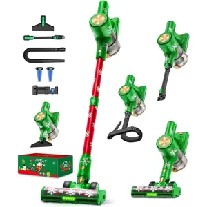 Cordless Vacuum Cleaner, 46Kpa//500W/55Mins Vacuum Cleaners for Home, Self-Standing Stick Vacuum, LED Display & Anti-Tangle, Lightweight Rechargeable Vacuum for Carpet, Floor