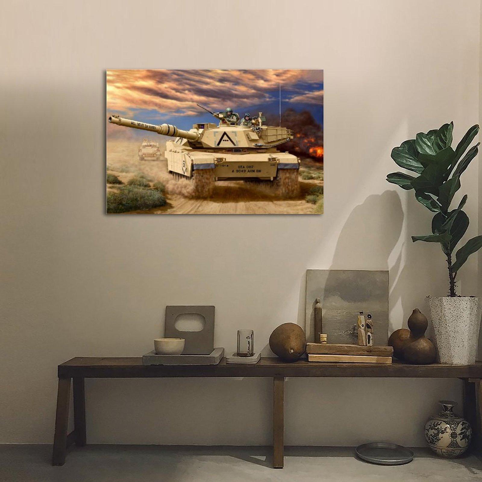 Military Tank Poster M1 Abrams Series MBT Poster Decorative Painting Canvas Wall Art Picture Print Modern Family Bedroom Decor