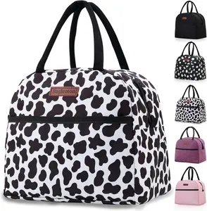 Solid Nylon Insulated Lunch Bag - Large Reusable Leakproof Tote for Adults, Ideal for Work, Office, Picnics, and Beach Travel