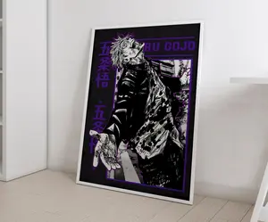 Jujutsu kaisen Anime Poster Print | Gojo poster | Minimalist Movie Poster | Retro Vintage Art Print | Wall Art | Home Decor