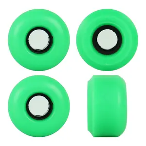 Blank Skateboard Wheels Cored 82A USA Made Bright Green 55mm x 34mm