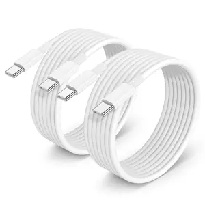 2 Pack 60W Woven USB C to USB C Fast Charging Cable Cord 10ft Long Compatible for iPhone 16/16 Plus/16 Pro/16 Pro Max/15/15 Plus/15 Pro/15 Pro Max Charger Connector Quick Charger