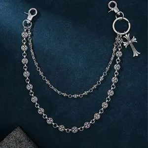 Y2K Cross Waist Chain – Hip Hop Street Pants Accessory (Unisex)