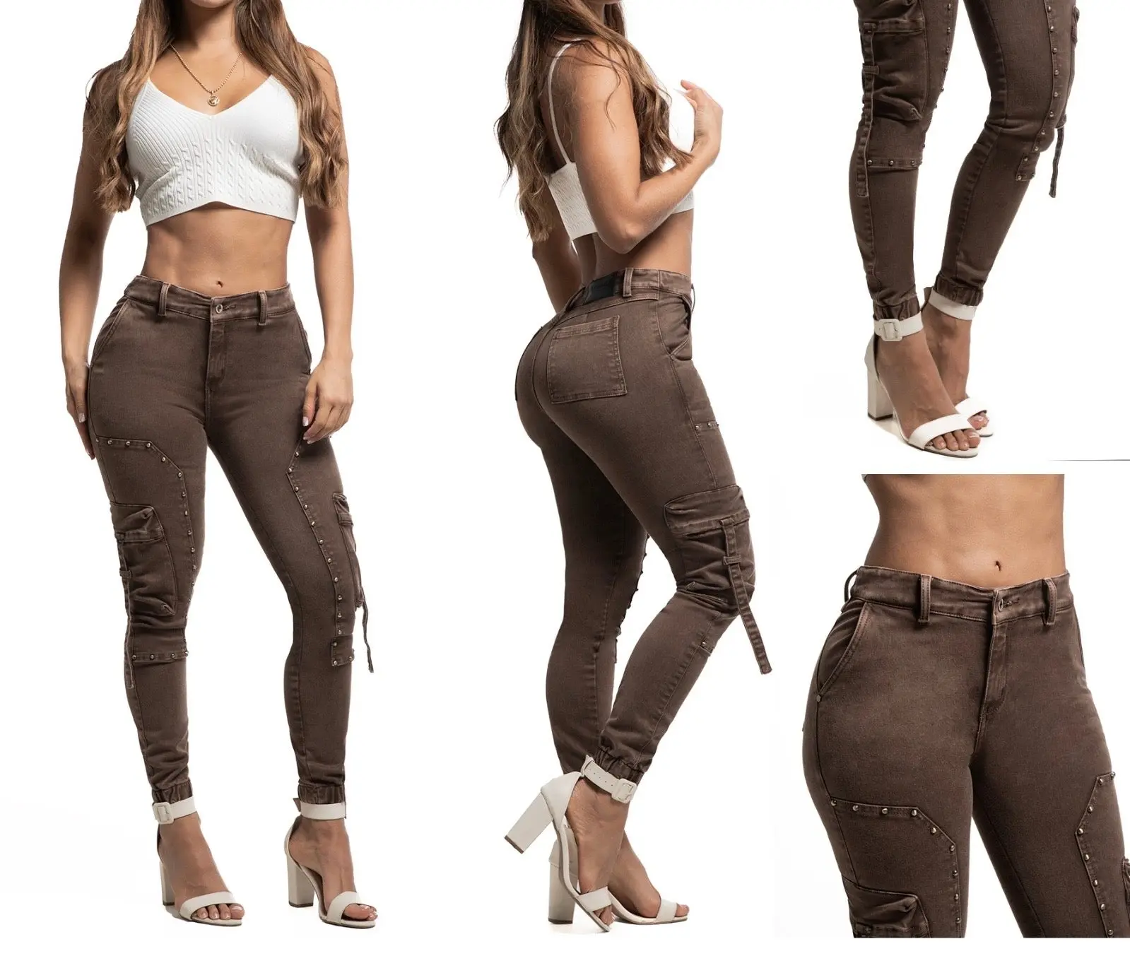 Mocha Cargo Sculpt Jeans