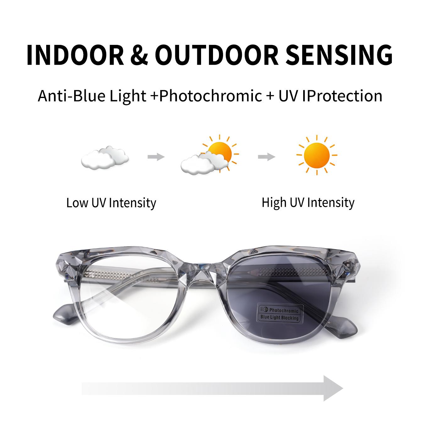 The original design features stylish and contemporary diamond-cut gradient lenses, offering both sun protection and effective UV protection. Suitable for both men and women, these sunglasses are ideal for daily wear or driving.