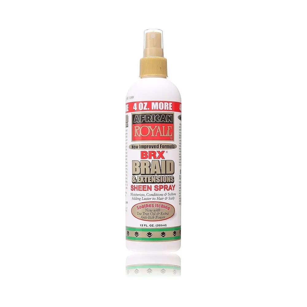 BB African Royale BRX Braid and Extensions Sheen Spray, 12 oz.