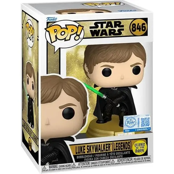 Star Wars Legends Luke Skywalker (Legends) Glow-in-the-Dark Funko Pop! Vinyl Figure #846