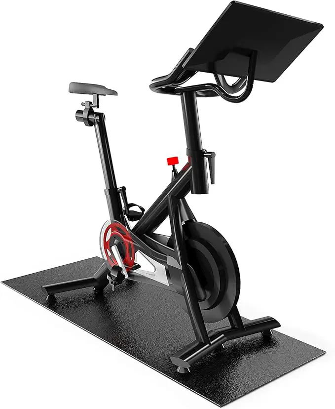 Spin Bike with Tablet Stand and Exercise Mat for Home Workouts