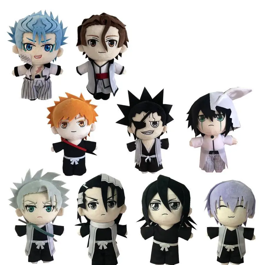 Bleach Anime Super Soft Plush Doll - 8" 20Cm) Single Doll Set, Kuchiki Byakuya/Ulquiorra Cifer/Kurosaki Ichigo Characters, Home Decor Figurine, OPP Bag Packed, Japanese Anime Home Supply