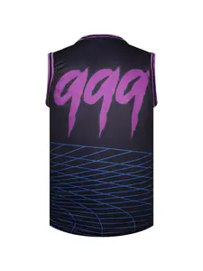 Men's Basketball Jersey No. 999, Vintage Embroidered Breathable Training Top, Sleeveless Sports Shirt, Sizes S-Xxxl