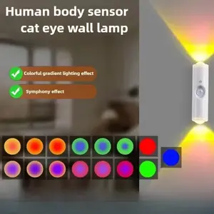 3pcs/4pcs Rechargeable LED Motion SensorNight Light- 7 Ambient Colors, Auto-On, Long Battery Life, StickAnywhere, No Qutlet Needed-Cozy,Plug-Free Lighting for Bedroom,Bathroom, Stairs & More