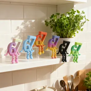 2pcs/7pcs Action Figure Set, 3D Printed Collectible Toys, Collectible Figurines, Italian Design, Home Decor, Movable Digital Figures, Trendy Creative Collection