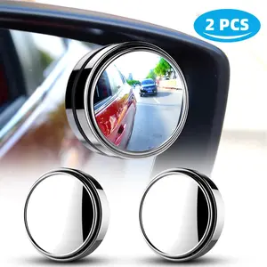 2pcs Blind Spot Mirrors with 360° Adjustable Rotation & Convex Wide-Angle Design – HD Glass, Adhesive-Mounted, Universal Fit for Cars, Trucks, SUVs,Premium Cars Accessories & Practical Car Stuff