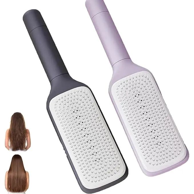 Brushed Bliss Self-Cleaning Anti-Static Massage Comb, 4 In 1 Self Cleaning Hair Brush, Scalable Rotate Lifting Self Cleaning Hairbrush, Detangling Hair Brush, Dry/Wet Hair Brush, Hairbrush for Everyday Brushing