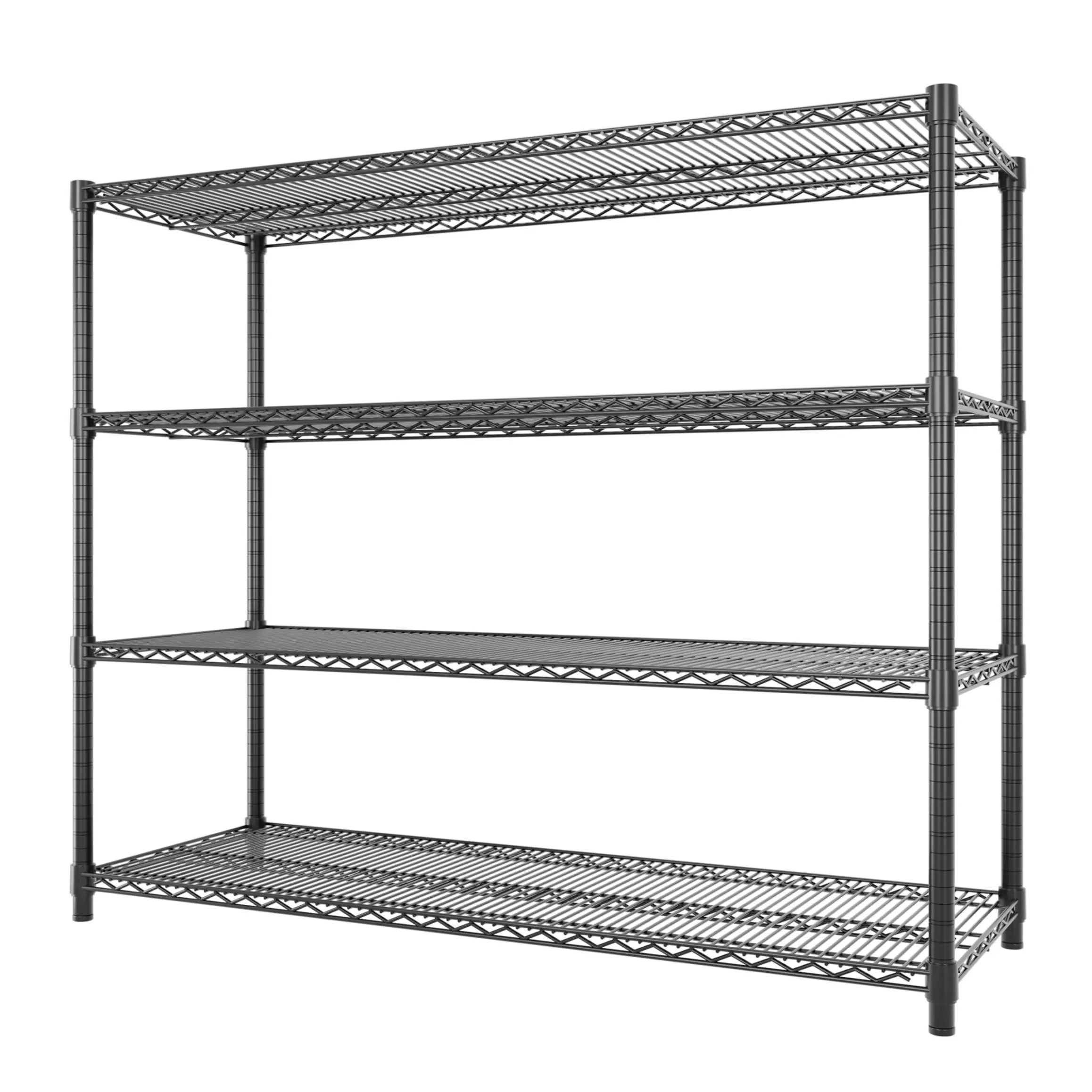 GAOMON 4-Tier Industrial Metal Wire Shelving, 2560LBS Heavy Duty Adjustable Shelf Organiser for Garage Storage Rack