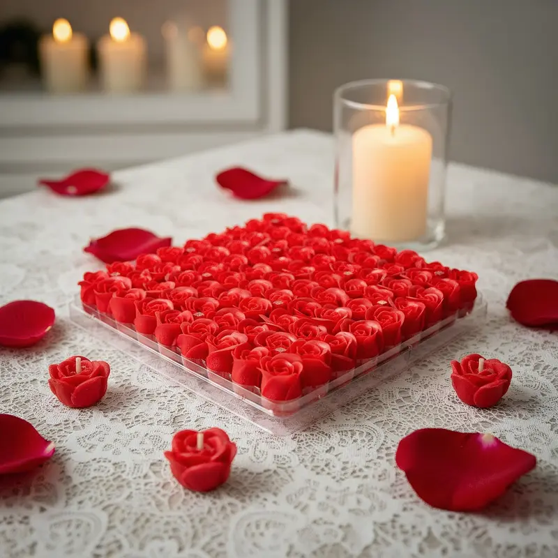 81 Piece Soap Rose Artificial Flowers, Wedding Decorations, Valentine's Day Gift, Living Room Home Decoration, Festival Decor, Table Arrangement