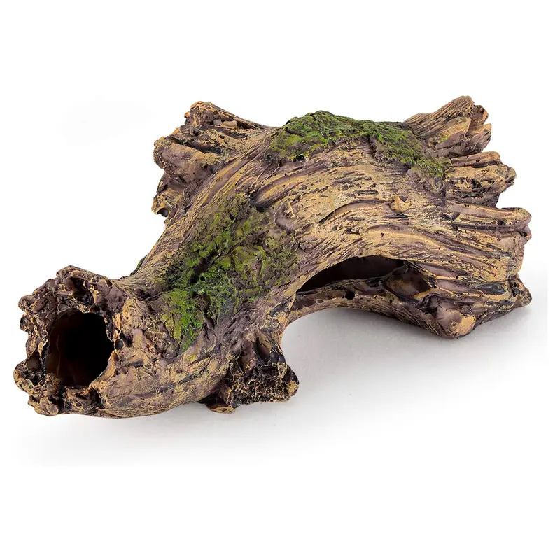 hygger Classic Small Poly Resin Wood Trunk Log Aquarium Decoration Ornament, 6.3''x2.5''x2.3'' Hiding Spot Hideout Cave, Smooth Entry Hole, for 20 Gal Max Small Tanks, Betta Fish, Guppies, Aquarium Decorations