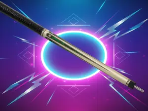 EVO BEAST Emerald Cobra Carbon Fiber Pool Cue with Crocodile Embossed Leather Wrap - Pro Taper Shaft, TIME Standard Tip, 3/8-8 Stainless Joint, 19-19.5 oz, Commanding Power & Control