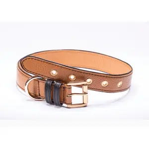 Signature Dog Collar - Brown Leather