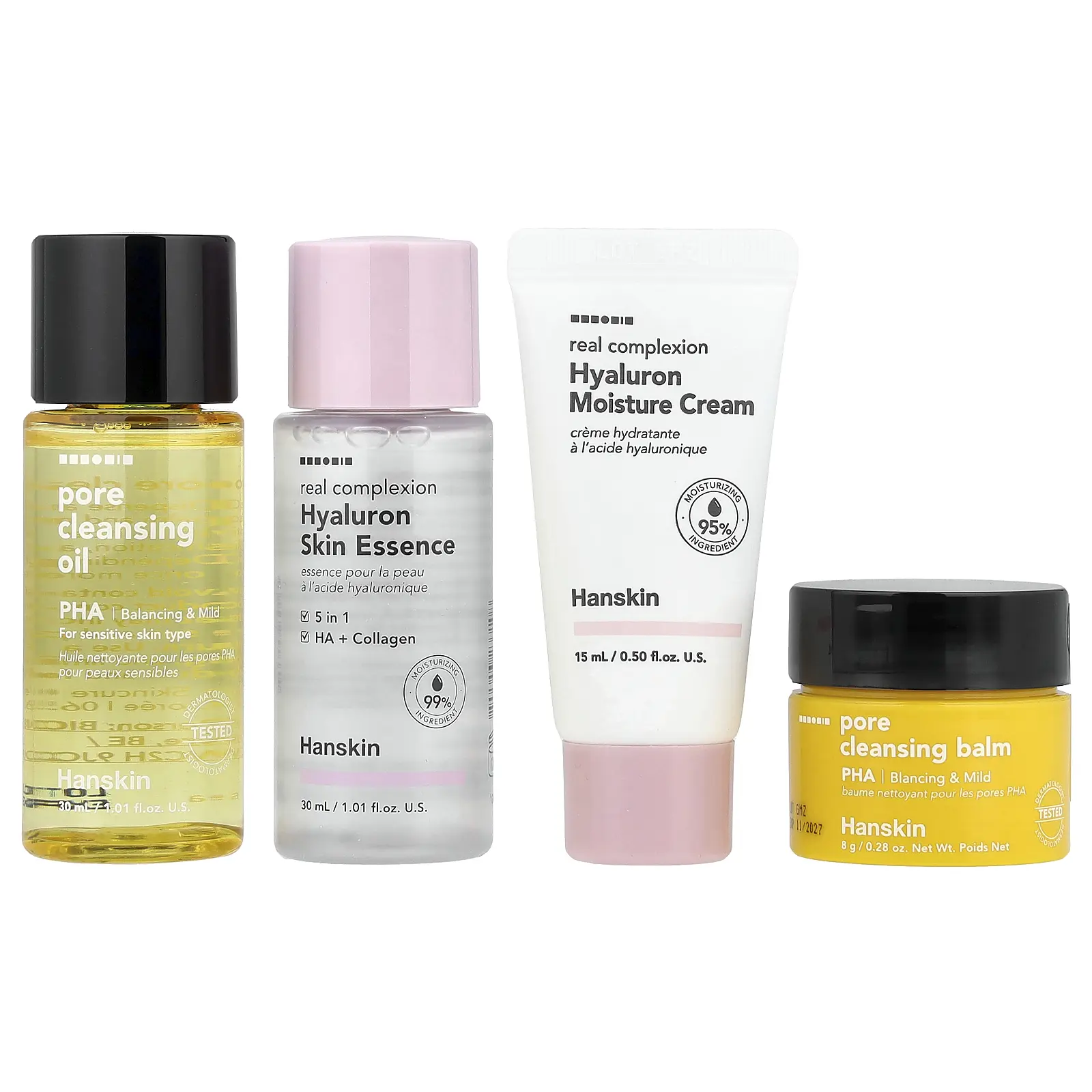 Hanskin Glass Skin On The Go, 4 Piece Set