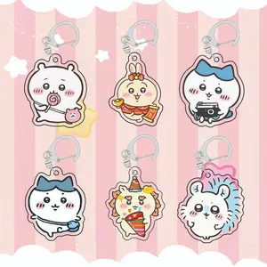 Anime Chiikawa Cute Cartoon Acrylic Keychain Jewelry Girl Pendant Key Ring Fashion Children Gift Accessories Bag Charms