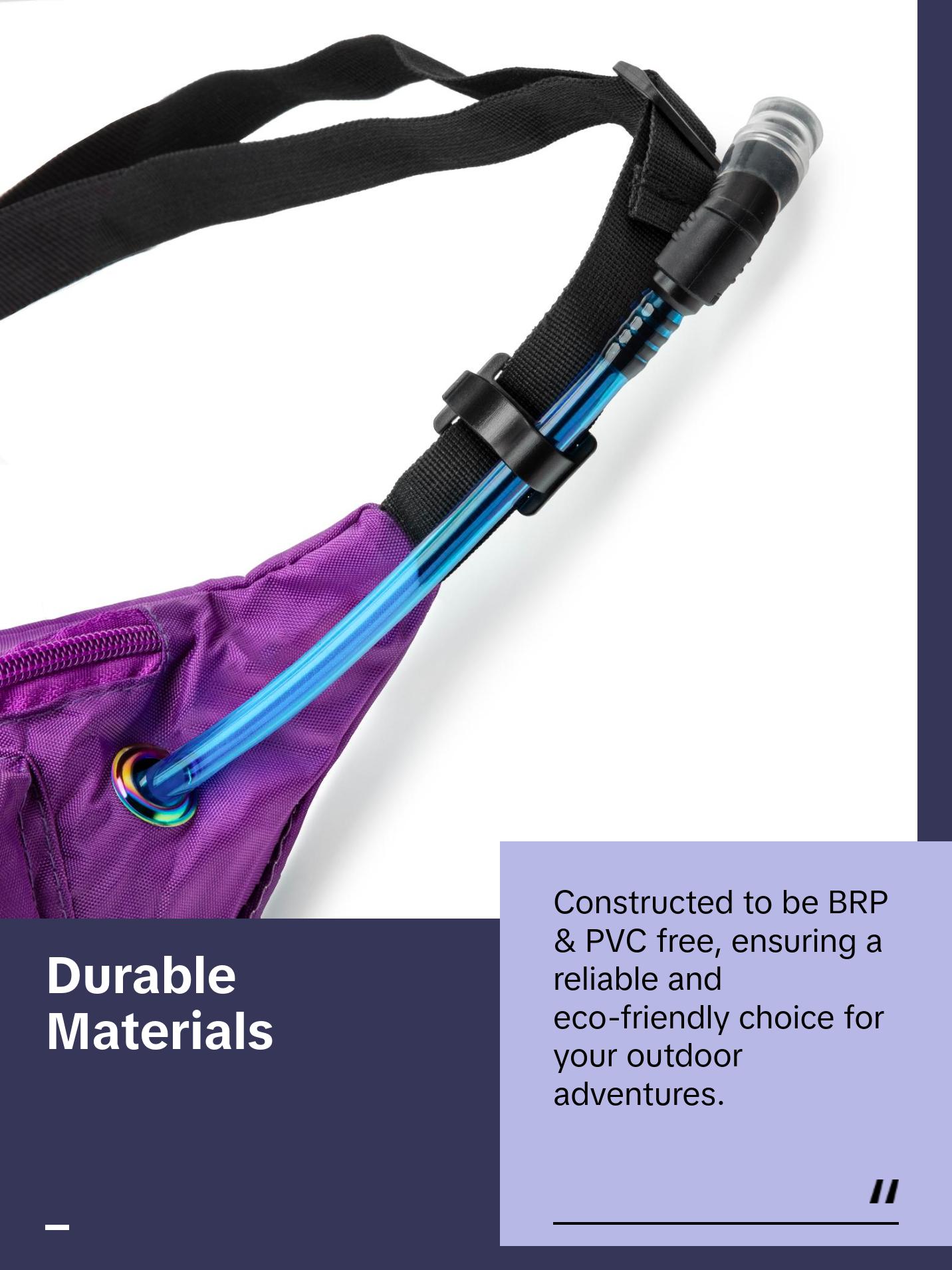 Hydration Cross Body Bag with Bladder, 17oz BPA-Free, Multiple Secure Pockets, Hands-Free Design Ideal for Festivals & Outdoor Activities, Travel & More