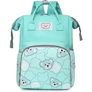 Diaper Bag Backpack Multifuntion Maternity Bag Baby Changing Bag For Mom Dads, Large Capacity, Waterproof,Multipocket (Green)