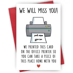 Retirement Greeting Card, Cute Retirement Gift Card with Envelope, Creative Retirement Gift Idea for Boss, Colleagues, Coworkers