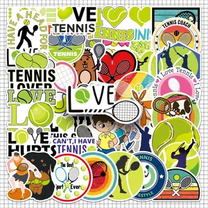 Tennis Themed Sticker, 100pcs/set Waterproof Self Adhesive Decor Paper, Decor Sticker for Gift Greeting Card Water Bottle Laptop Phone, Ornaments