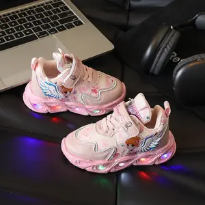 Cute Shoes for Girls| Kids Shoes LED Light Up Sneakers for Running & Play| Non-Slip Breathable Cartoon Luminous Design| The Perfect Kids Gift Idea