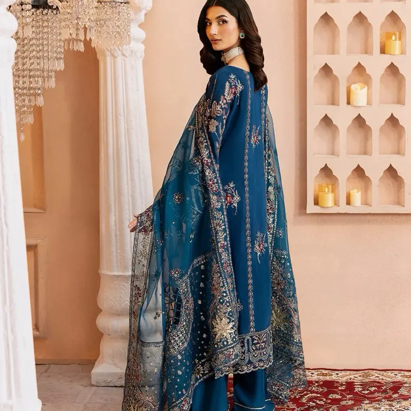 Pakistani Blue Dress Raw Silk Suit for party and formal wear. Beautiful Luxury Pakistani designer salwar kameez with sequence work. - TikTok Shop Pakistani Blue Dress Raw Silk Suit for party and formal wear. Beautiful Luxury Pakistani designer salwar kameez with sequence work. - TikTok Shop