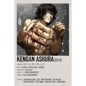 Kengan Ashura Fighting Match Polaroid Inspired Keychain