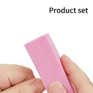 4-sided 120 Grit Sponge Nail Buffing Blocks, Long Rectangular Nail Polishing Blocks, Essential Nail Art Tool for DIY Designs