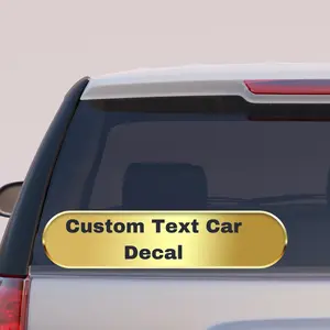 Custom text car decal