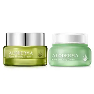 Aloderma Aloe Face Cream Set, 2 pieces - Soothing Cream, Firming Cream - Hydrating, Nourishing