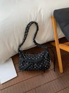 Cute Polka Dot Bow Design Bag, Versatile Shoulder Crossbody Bag, Perfect for Daily Outing, Dates, Gatherings, Stylish and Practical