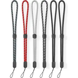 Hand Wrist Strap Lanyard, 6 Pack Adjustable Colorful Nylon Hand Wrist Straps For GoPro,Camera,Keys,Keychain,Phone,USB Flash Drive,Wallet,ID Name Tag Badge (Mixed Vibrant)