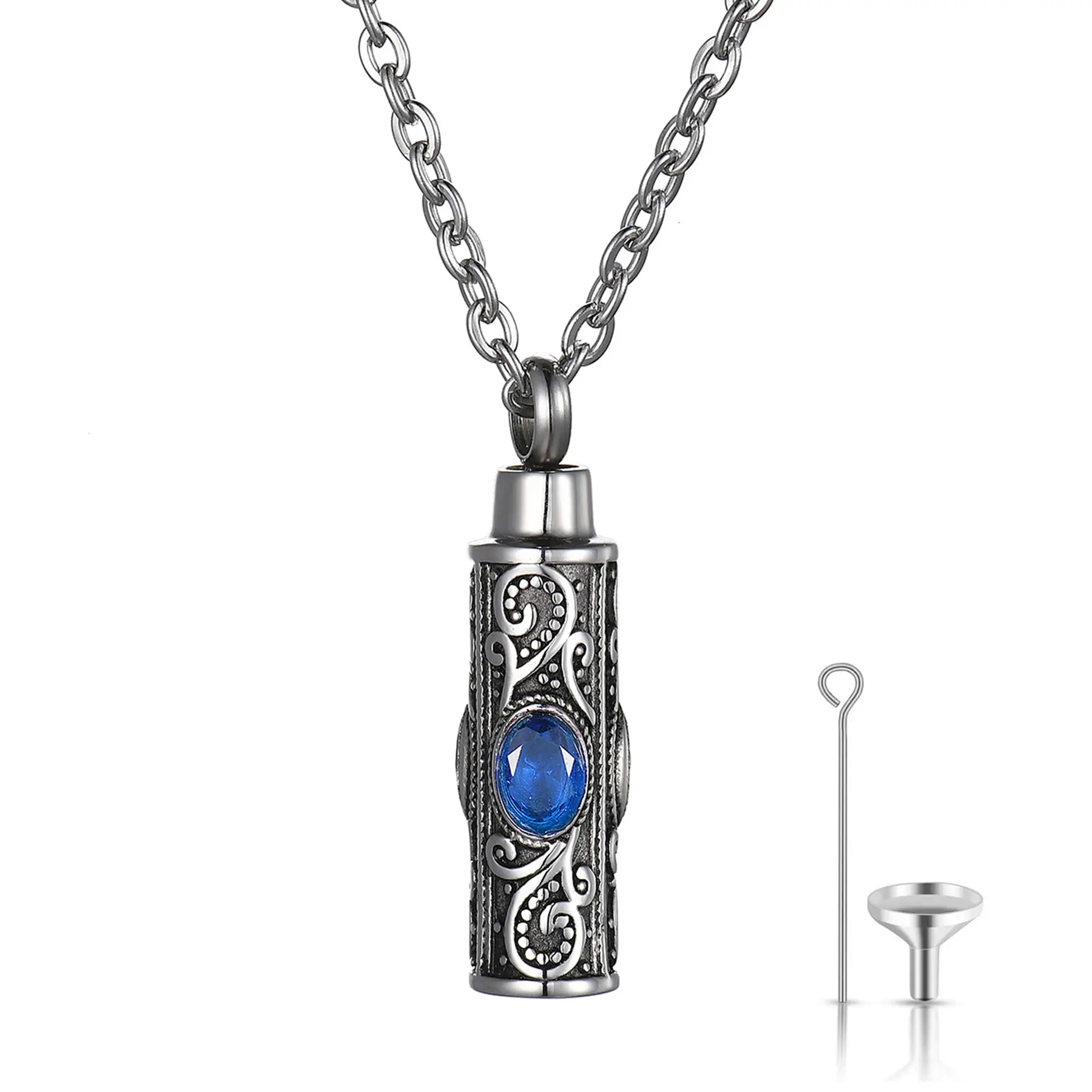 OIDEA Floral Locket Necklace for Women, Unique Design Stainless Steel Memorial Keepsake Pendant with Birthstone, Non Tarnish Personalized Jewelry, Neck Jewelry, Non Tarnish Pendant, Unique Design Pendant