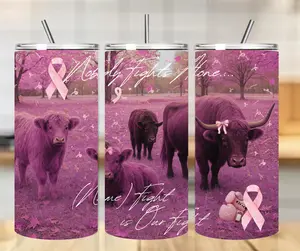 Nobody Fights Alone 20oz Highland Cow Tumbler