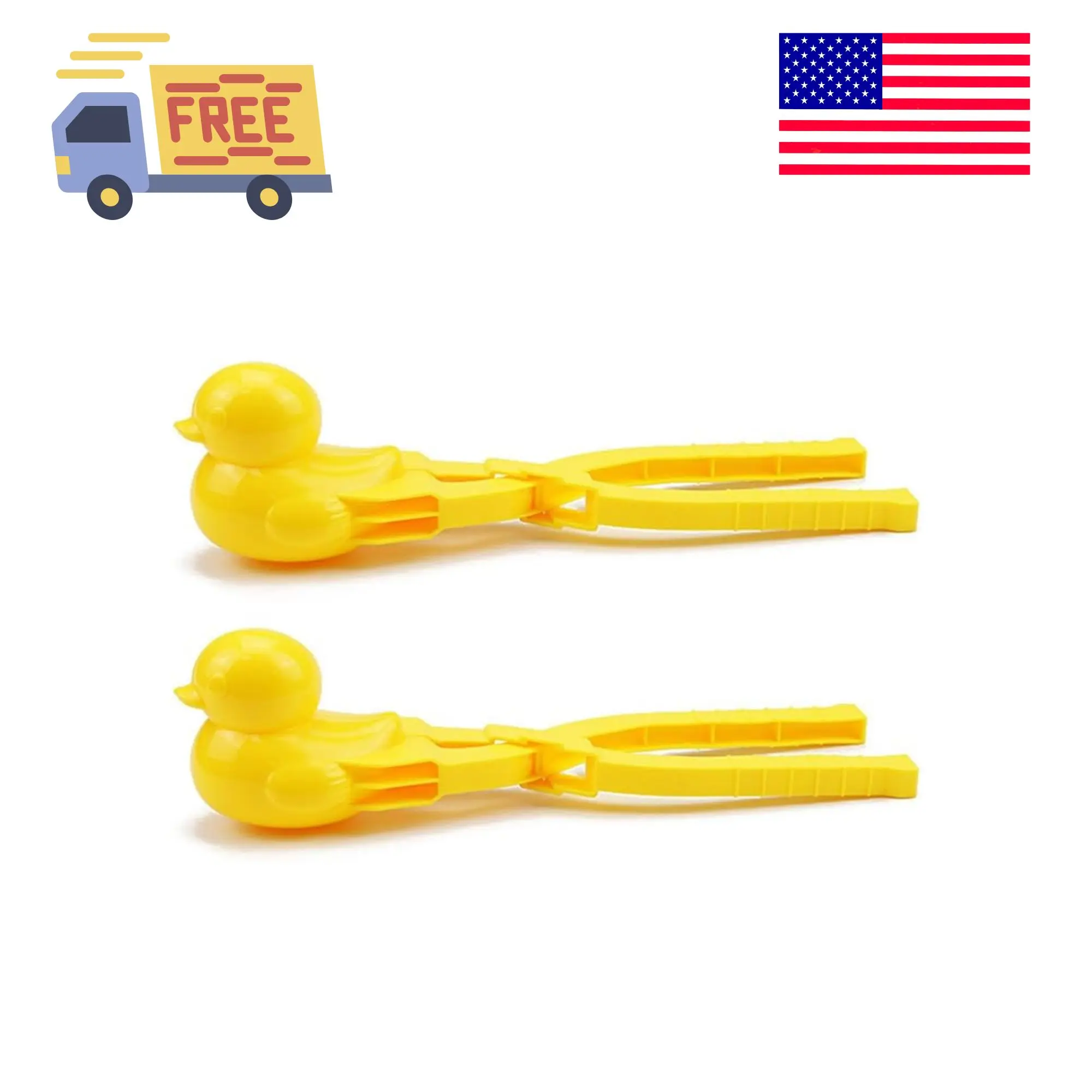 Duck Animal Rice Shaper Molds - DIY Sushi Molds for Kids (2 Pack - Yellow)