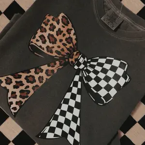 Boujee Checkered & cheetah Tee Boujee Checkered & cheetah Tee