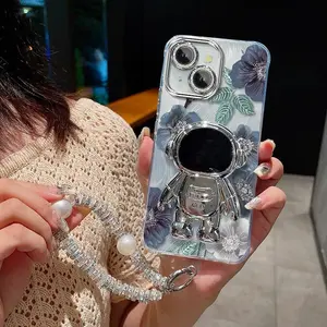 1 Piece Mysterious leaves bracket and lanyard Pattern Protection Suitable For iPhone 14 PlusPhone Cases iPhone 14 Plus Comfortable feel Case Featuring Impact Resistant For Casual